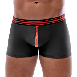 Svenjoyment Boxer avec zip Tillio Noir-Rouge